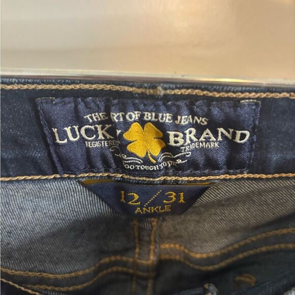 Lucky Brand VINTAGE Dark Blue Straight Leg Jeans size 31 EUC - Picture 3 of 5